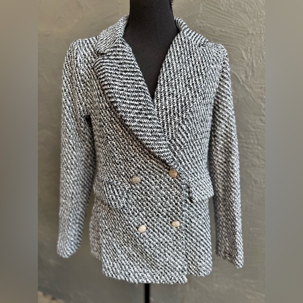 SHEIN LUNE Solid Double Breasted Blazer,Size S - Picture 8 of 15